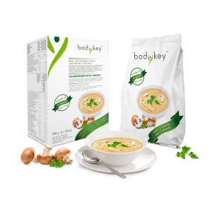 Šampiňónová polievka s petržlenom ako náhrada za dávku jedla bodykey by NUTRILITE
